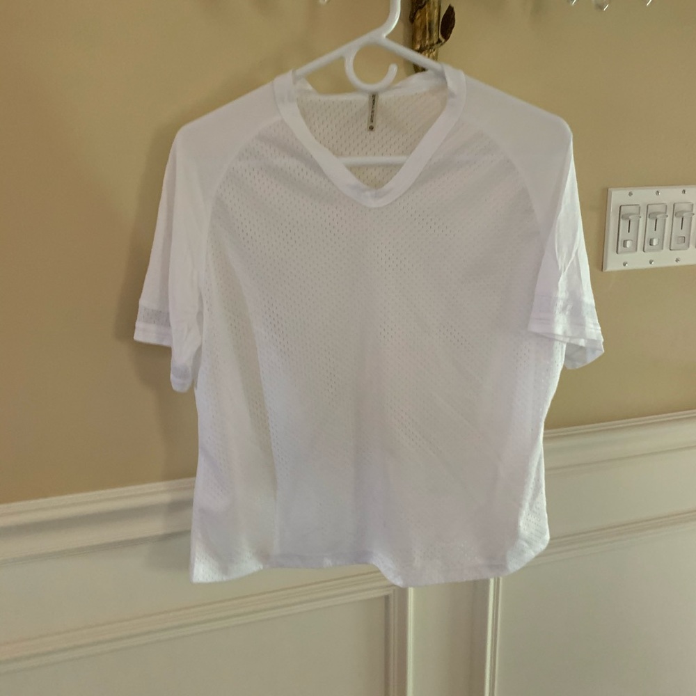 White netted tshirt